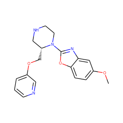 COc1ccc2oc(N3CCNC[C@H]3COc3cccnc3)nc2c1 ZINC000114573490