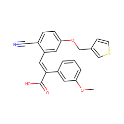 COc1cccc(/C(=C\c2cc(OCc3ccsc3)ccc2C#N)C(=O)O)c1 ZINC000013780368