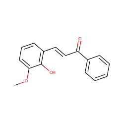 COc1cccc(/C=C/C(=O)c2ccccc2)c1O ZINC000004252732