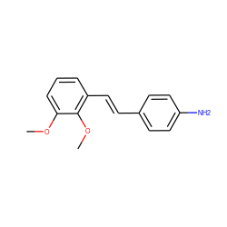 COc1cccc(/C=C/c2ccc(N)cc2)c1OC ZINC000053312880