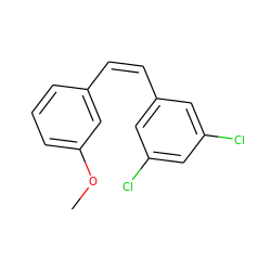 COc1cccc(/C=C\c2cc(Cl)cc(Cl)c2)c1 ZINC000013607324