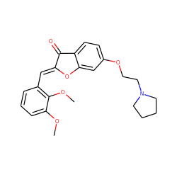 COc1cccc(/C=C2\Oc3cc(OCCN4CCCC4)ccc3C2=O)c1OC ZINC000299826206