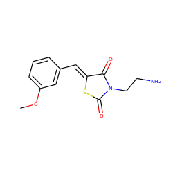 COc1cccc(/C=C2\SC(=O)N(CCN)C2=O)c1 ZINC000012561818