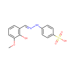 COc1cccc(/C=N/Nc2ccc(S(=O)(=O)O)cc2)c1O ZINC000004952940