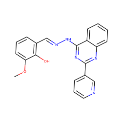 COc1cccc(/C=N/Nc2nc(-c3cccnc3)nc3ccccc23)c1O ZINC000004811881