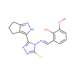 COc1cccc(/C=N/n2c(S)nnc2-c2[nH]nc3c2CCC3)c1O ZINC000008685654