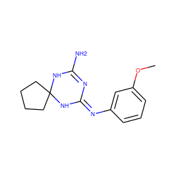 COc1cccc(/N=C2\N=C(N)NC3(CCCC3)N2)c1 ZINC000002482866