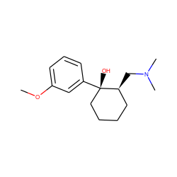 COc1cccc([C@@]2(O)CCCC[C@@H]2CN(C)C)c1 ZINC000000000853