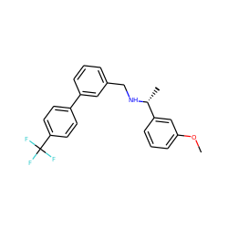 COc1cccc([C@@H](C)NCc2cccc(-c3ccc(C(F)(F)F)cc3)c2)c1 ZINC000058591404