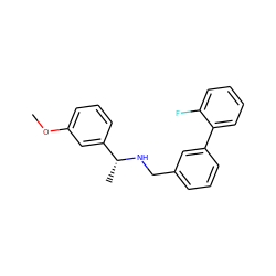 COc1cccc([C@@H](C)NCc2cccc(-c3ccccc3F)c2)c1 ZINC000058638876