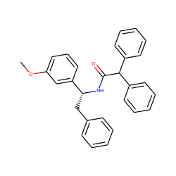 COc1cccc([C@@H](Cc2ccccc2)NC(=O)C(c2ccccc2)c2ccccc2)c1 ZINC000013741236