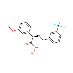 COc1cccc([C@@H](NCc2cccc(C(F)(F)F)c2)C(=O)NO)c1 ZINC000028767887