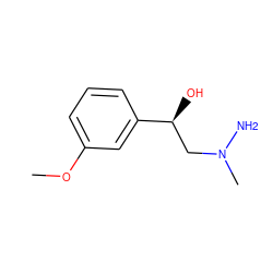 COc1cccc([C@@H](O)CN(C)N)c1 ZINC000064479870
