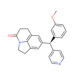 COc1cccc([C@@H](c2ccncc2)c2cc3c4c(c2)CCN4C(=O)CC3)c1 ZINC000095593366