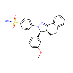 COc1cccc([C@@H]2[C@@H]3CCc4ccccc4C3=NN2c2ccc(S(N)(=O)=O)cc2)c1 ZINC000299868677