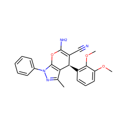 COc1cccc([C@@H]2C(C#N)=C(N)Oc3c2c(C)nn3-c2ccccc2)c1OC ZINC000000643753