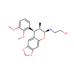 COc1cccc([C@@H]2c3cc4c(cc3O[C@H](NCCO)[C@@H]2C)OCO4)c1OC ZINC000073257550