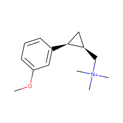 COc1cccc([C@H]2C[C@H]2C[N+](C)(C)C)c1 ZINC001772577836