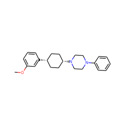 COc1cccc([C@H]2CC[C@@H](N3CCN(c4ccccc4)CC3)CC2)c1 ZINC000253723847