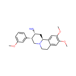 COc1cccc([C@H]2CN3CCc4cc(OC)c(OC)cc4[C@@H]3C[C@H]2N)c1 ZINC000028821843