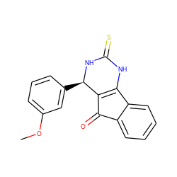 COc1cccc([C@H]2NC(=S)NC3=C2C(=O)c2ccccc23)c1 ZINC000101466626