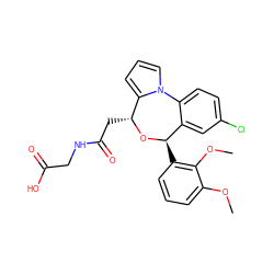 COc1cccc([C@H]2O[C@H](CC(=O)NCC(=O)O)c3cccn3-c3ccc(Cl)cc32)c1OC ZINC000084711388