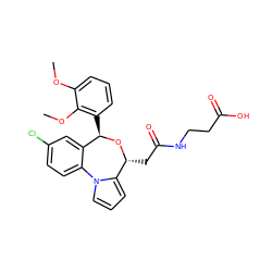 COc1cccc([C@H]2O[C@H](CC(=O)NCCC(=O)O)c3cccn3-c3ccc(Cl)cc32)c1OC ZINC000084711389