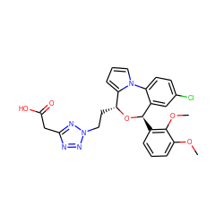 COc1cccc([C@H]2O[C@H](CCn3nnc(CC(=O)O)n3)c3cccn3-c3ccc(Cl)cc32)c1OC ZINC000072316227