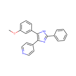 COc1cccc(-c2[nH]c(-c3ccccc3)nc2-c2ccncc2)c1 ZINC000008536360