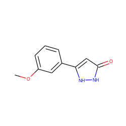 COc1cccc(-c2cc(=O)[nH][nH]2)c1 ZINC000004243749