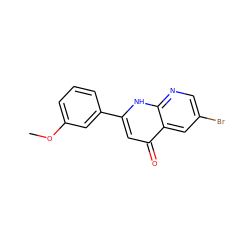 COc1cccc(-c2cc(=O)c3cc(Br)cnc3[nH]2)c1 ZINC000013763755