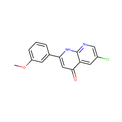 COc1cccc(-c2cc(=O)c3cc(Cl)cnc3[nH]2)c1 ZINC000005503295