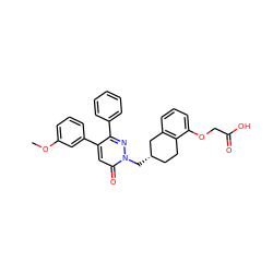 COc1cccc(-c2cc(=O)n(C[C@H]3CCc4c(cccc4OCC(=O)O)C3)nc2-c2ccccc2)c1 ZINC000299855871