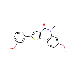 COc1cccc(-c2cc(C(=O)N(C)c3cccc(OC)c3)cs2)c1 ZINC000169351560