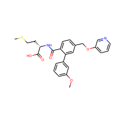 COc1cccc(-c2cc(COc3cccnc3)ccc2C(=O)N[C@@H](CCSC)C(=O)O)c1 ZINC000027428867