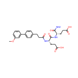COc1cccc(-c2ccc(CCC(=O)N[C@@H](CCC(=O)O)C(=O)N[C@@H](CCC(=O)O)C(N)=O)cc2)c1 ZINC000144328280