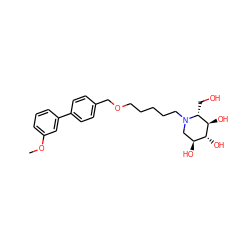 COc1cccc(-c2ccc(COCCCCCN3C[C@H](O)[C@@H](O)[C@H](O)[C@H]3CO)cc2)c1 ZINC000299821510