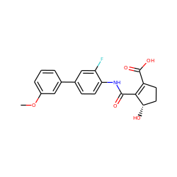 COc1cccc(-c2ccc(NC(=O)C3=C(C(=O)O)CC[C@@H]3O)c(F)c2)c1 ZINC000028526315