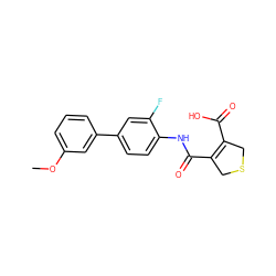 COc1cccc(-c2ccc(NC(=O)C3=C(C(=O)O)CSC3)c(F)c2)c1 ZINC000028523000