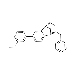 COc1cccc(-c2ccc3c(c2)[C@@H]2CCN(Cc4ccccc4)[C@@H]3C2)c1 ZINC001772641655