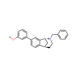 COc1cccc(-c2ccc3c(c2)[C@H]2C[C@H]3CCN2Cc2ccccc2)c1 ZINC001772576550