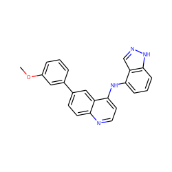 COc1cccc(-c2ccc3nccc(Nc4cccc5[nH]ncc45)c3c2)c1 ZINC000142946408