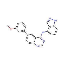 COc1cccc(-c2ccc3ncnc(Nc4cccc5[nH]ncc45)c3c2)c1 ZINC000143148438