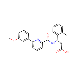 COc1cccc(-c2cccc(C(=O)N[C@@H](CC(=O)O)c3ccccc3C)n2)c1 ZINC000223463339