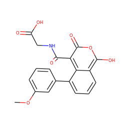 COc1cccc(-c2cccc3c(O)oc(=O)c(C(=O)NCC(=O)O)c23)c1 ZINC000114872448