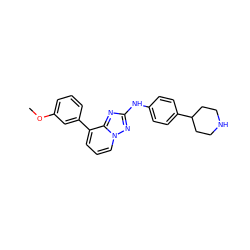 COc1cccc(-c2cccn3nc(Nc4ccc(C5CCNCC5)cc4)nc23)c1 ZINC000096169849