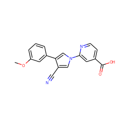 COc1cccc(-c2cn(-c3cc(C(=O)O)ccn3)cc2C#N)c1 ZINC000200833996