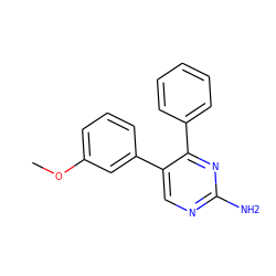 COc1cccc(-c2cnc(N)nc2-c2ccccc2)c1 ZINC001772621593