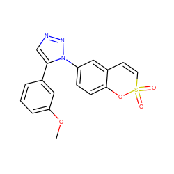 COc1cccc(-c2cnnn2-c2ccc3c(c2)C=CS(=O)(=O)O3)c1 ZINC000103241908