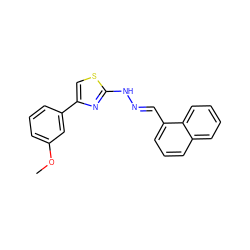 COc1cccc(-c2csc(N/N=C/c3cccc4ccccc34)n2)c1 ZINC000058563964